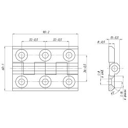 Петля листовая 900 черная