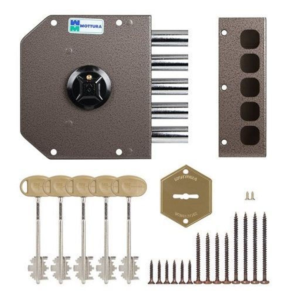 Замок накладной MOTTURA 20.500 S (левый) /1877/