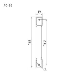 Ручка-скоба РС-80 бронза п/п