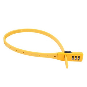 Замок навесной кодовый БУЛАТ ВС 455 НС (11*530 с нерж. тросом) желтый