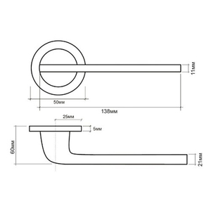 Ручка раздельная ABRISS R25.156 MBP черный матовый