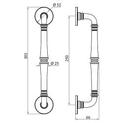 Ручка-скоба PUNTO PULL.ARC SORENTO BL-24 черный /48895/