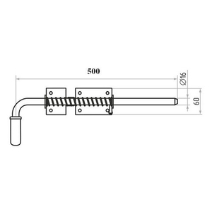 Задвижка гаражная СОЮЗ ЗГ-2 500мм