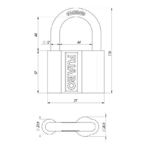 Замок навесной FUARO PL-4080 3кл. /26355/