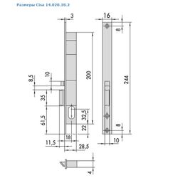 Замок врезной электромеханический CISA 14020.18.2
