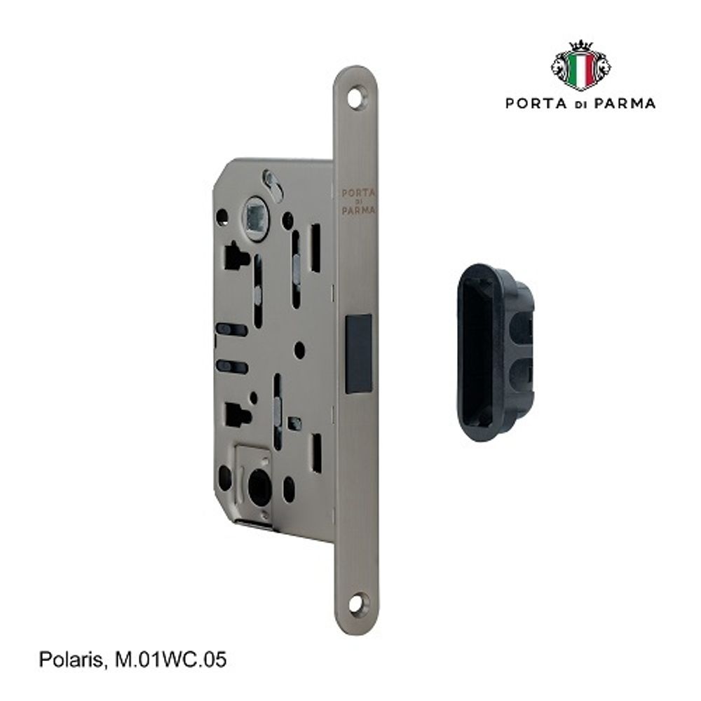 Замок врезной магнитный под фиксатор PORTA DI PARMA Polaris GR графит