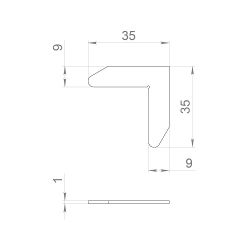 Крепежны уголок ARMADILLO для короба SWD.Scope 35/35/1 (2шт) /61789/