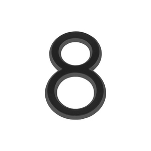 Цифра дверная самоклеящаяся FUARO "8" ABS (50х37) BL черный /46933/