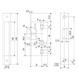 Защёлка дверная ГАРДИАН 35.1.16
