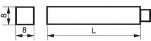 Штифт ручки 50+70х8х8