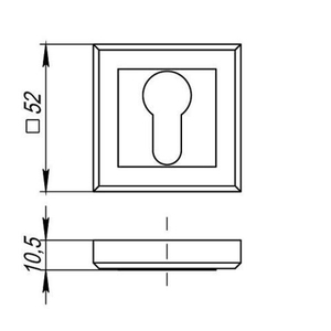 Накладка под цилиндр PUNTO ET QL GR/CP-23 графит/хром /36999/