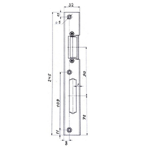 Ответная планка к ГАРДИАН (регулируемая левая) PROFI 11.915 /37123/