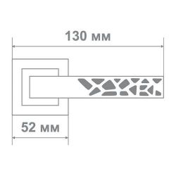 Ручка дверная Leo Z0-0288 CPB хром/черный