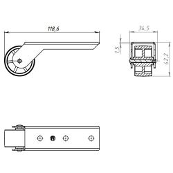 Ролик опорный КУНГУР цинк (1 шт)