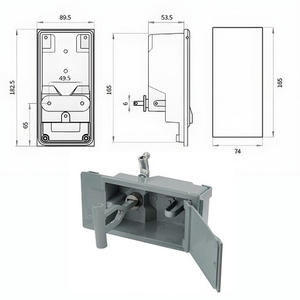 Замок с "Т"-образной ручкой для трансформаторов и кабин EZ 018