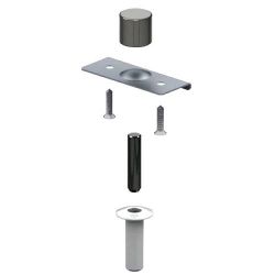 Упор магнитный автомат. скрытый FANTOM PREMIUM HGT001 прозрачный