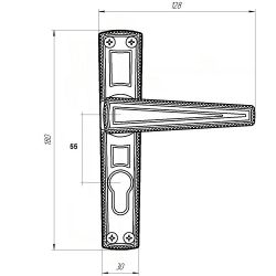 Ручки на планке ЗЕНИТ к ЗВ4-3.01 (РФ1-55.01) никель