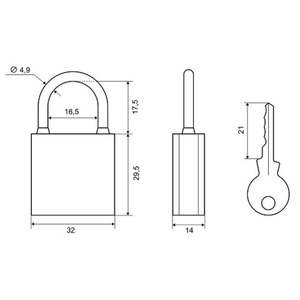 Замок навесной PALLADIUM 303F-30