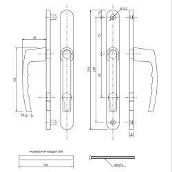 Ручки на планке APECS HP-85.7205-W (RAL 9016) белый