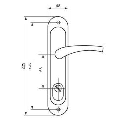 Ручка сплошная ML без задвижки, левая ЗАМКОФФ