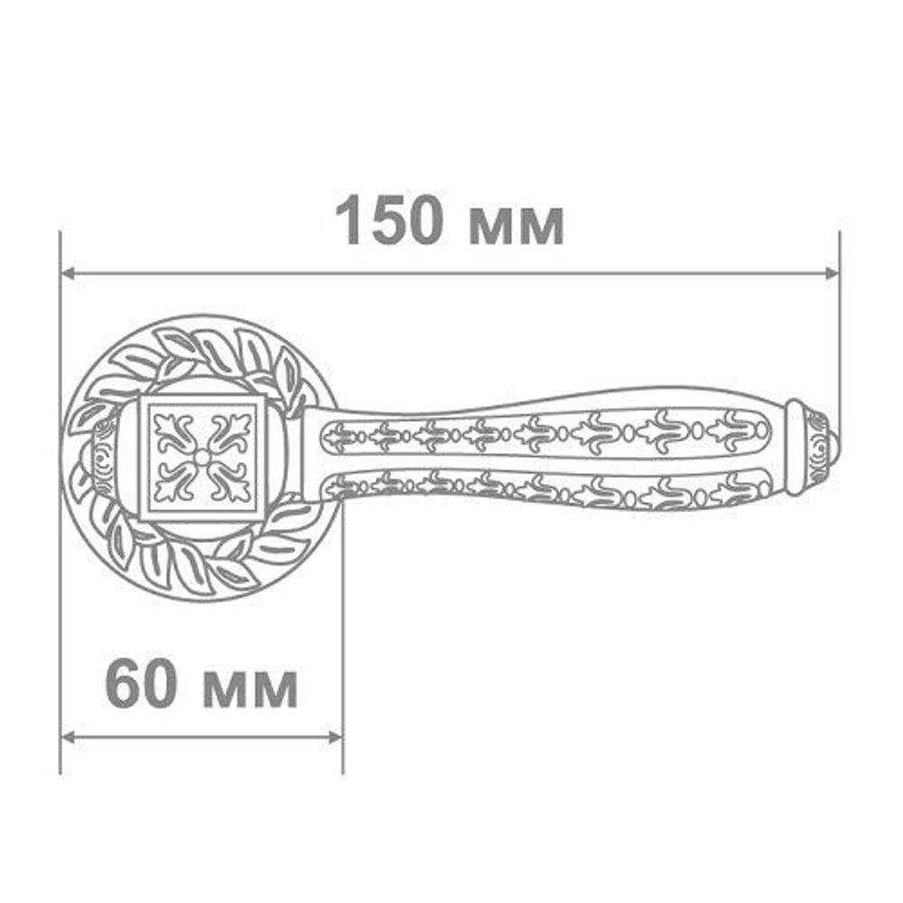 Ручка дверная Аделли 6818-65 CP/BL хром/черный