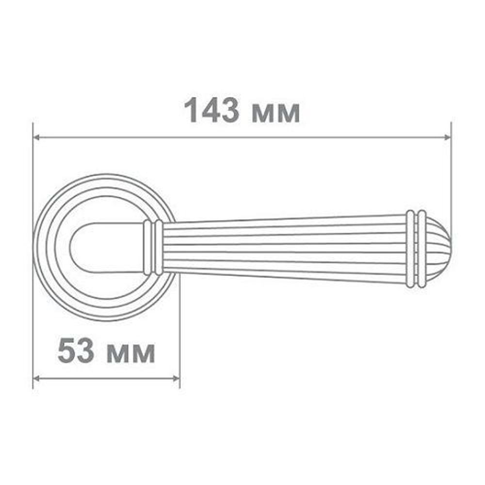 Ручка Медио М6021-22 GP/W белый/золото
