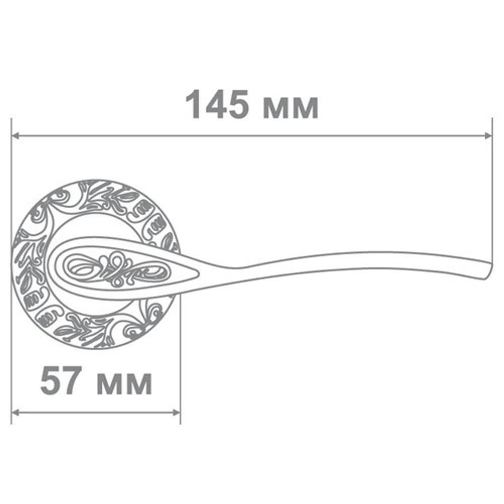 Ручка дверная Locker 58116 GPW бежевый/золото