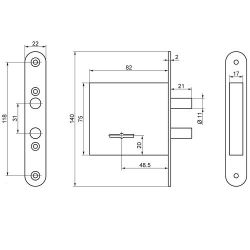 Эскиз с размерами 76610 ЗВ8-4С/13