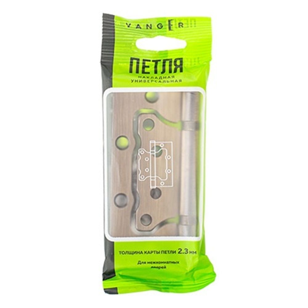 Петля накладная VANGER 100x75x2,3 P2 AB бронза