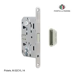 Замок врезной магнитный под цилиндр PORTA DI PARMA Polaris SN мат. никель