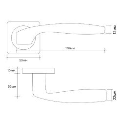 Ручка раздельная VETTORE R06.045 SN/CP мат.никель/хром