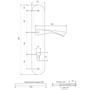 Ручки на планке AVERS HP-85.0423-AB бронза