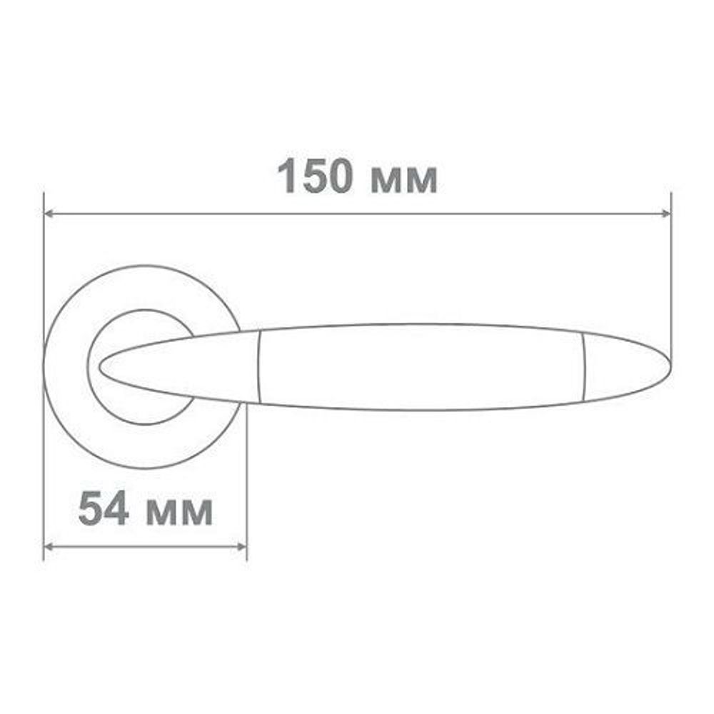 Ручка Медио OZ013 АВ/СР бронза/хром