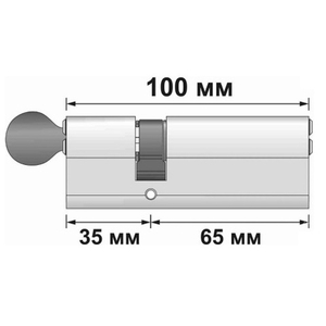 Цилиндровый механизм с вертушкой APECS SM-100 (35C/65)-C NI никель