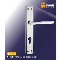 Ручки на планке MSM 649L SN/CP мат.никель/хром