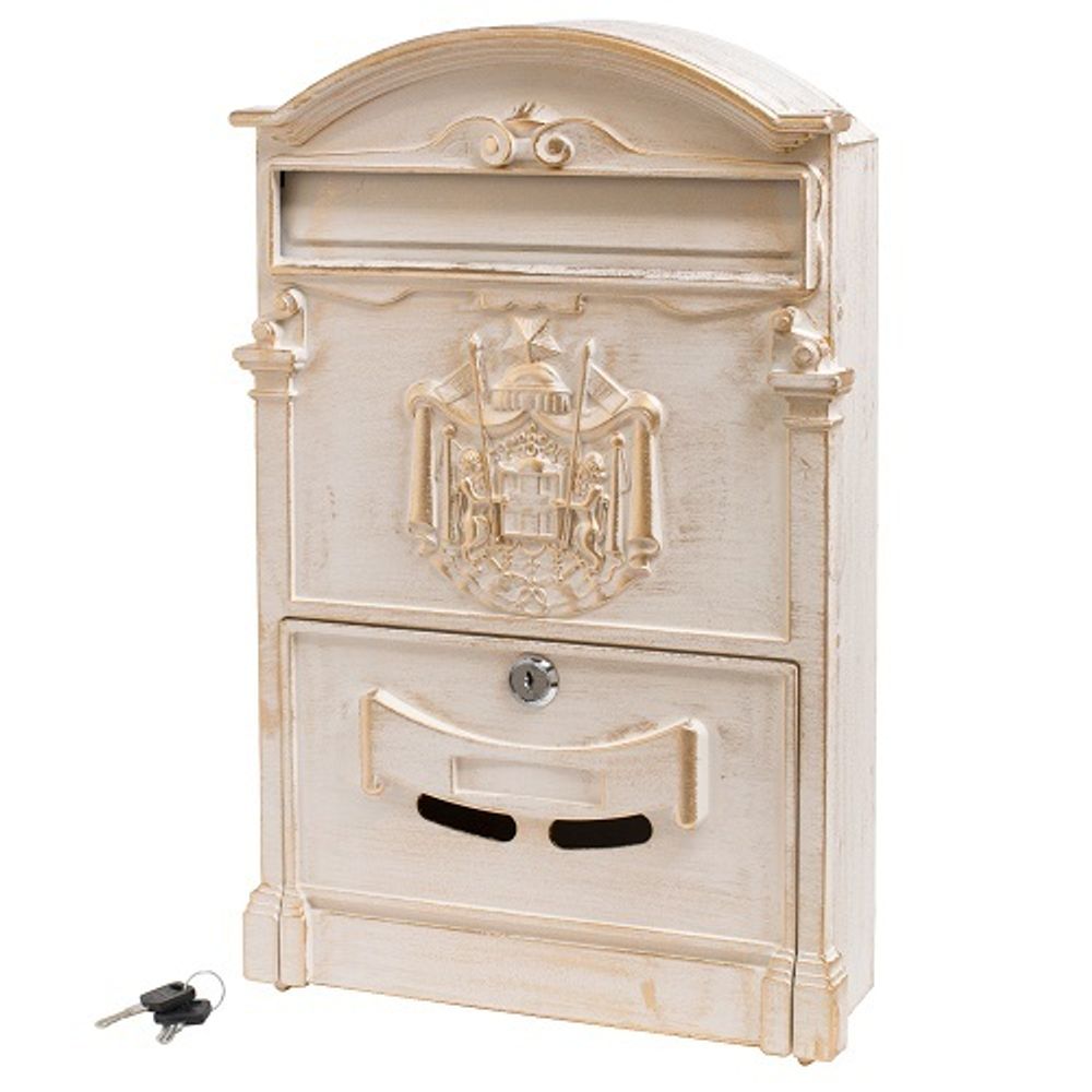 Ящик почтовый АЛЛЮР №4010В антик белый