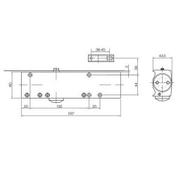 Доводчик DOORLOCK DL200N BC/DA EN2-5 черный с функ. тормоза открывания, задерж. закр., рег. усилие