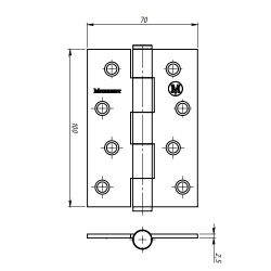 Петля накладная КУНГУР ПН5-100 цинк (50) (1 шт)