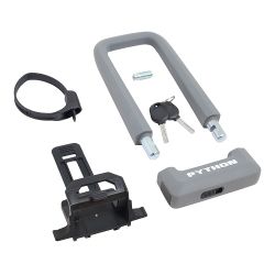 Замок навесной всепогодный АВАНГАРД ПИТОН 626 СЕРЫЙ с креплением на раму (силикон)