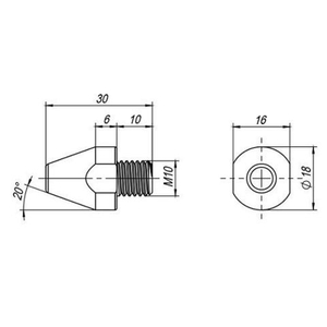 Противосъем FUARO 730/M10xD18x30 /35869/