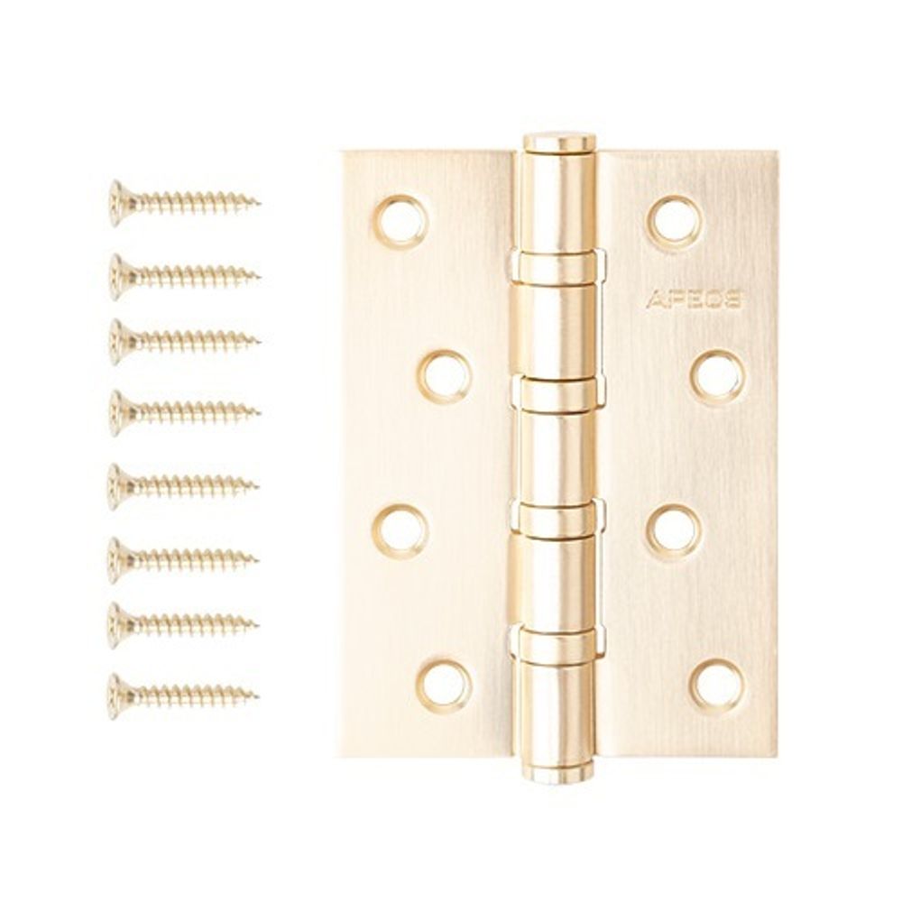 Петля дверная APECS 100x70-B4 Steel GMS сатин.золото (1шт)