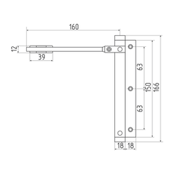 Доводчик дверной НОРА-М 101 до 20кг серебро