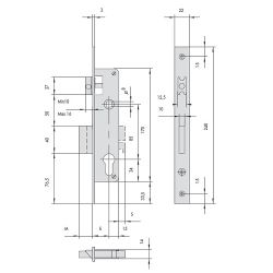 Замок врезной механический CISA 44660.35.0