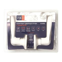 Ручка защелка PUNTO DK610 WH-BK (фик.) белый /49543/