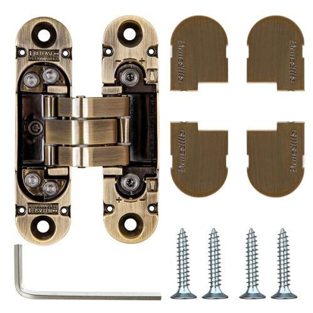 Петля скрытой установки ARMADILLO U3D4000 AB бронза /38659/ (1 шт)