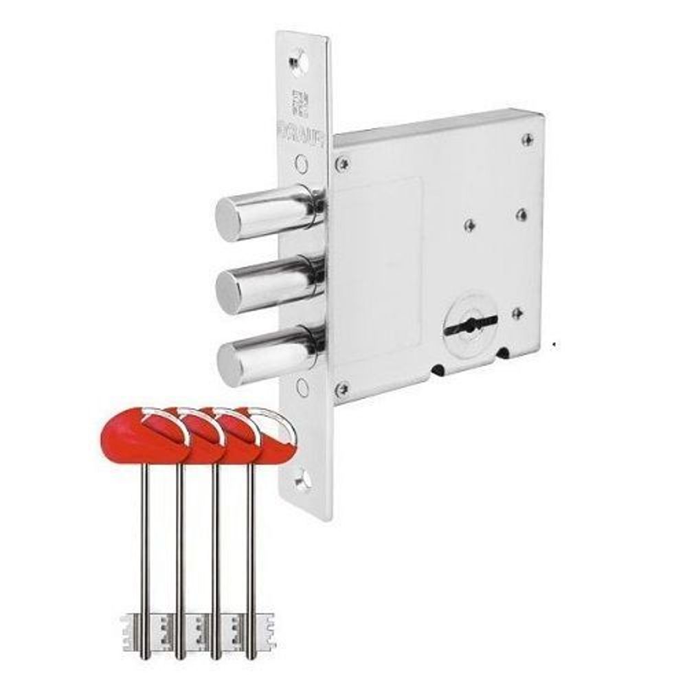 Замок врезной сувальдный FUARO V10/S-60.00.3R14