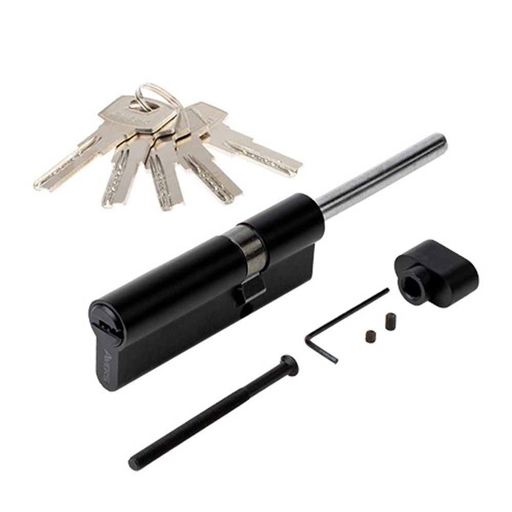 Цилиндровый механизм со штоком AVERS ZM-85 (30S/55)-S/65-C11 BLM черный 5 кл.