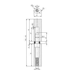 Петля приварная TRUDO D20x160 ADJ регулируемая /58157/ (1 шт)