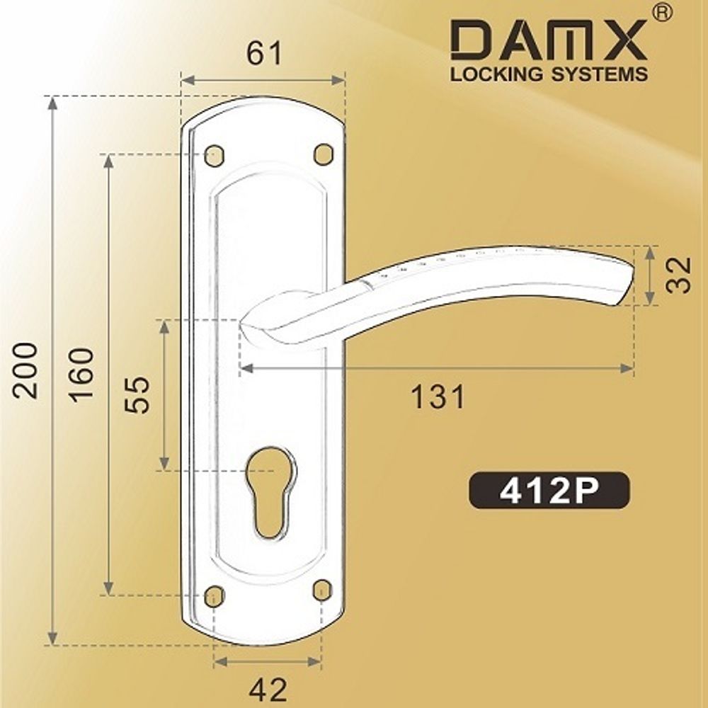 Ручки на планке DAMX 412P SN мат.никель