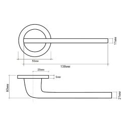 Ручка раздельная ABRISS R25.156 CP хром